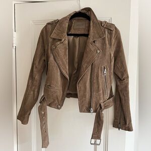 Blank NYC Tan Suede Leather Jacket
